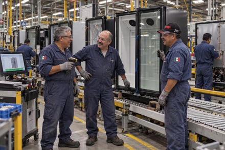 Imagen generada por IA: línea de producción OEM