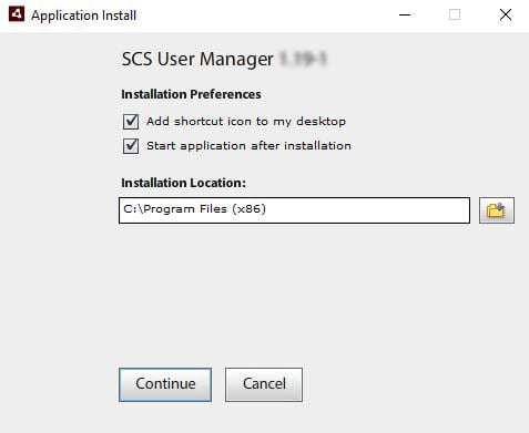 User Manager Path Set up and activate User Manager software on your desktop