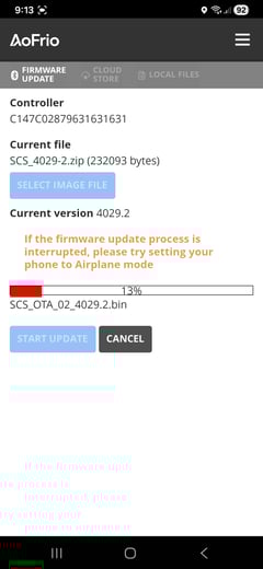 Firmware update on Field app