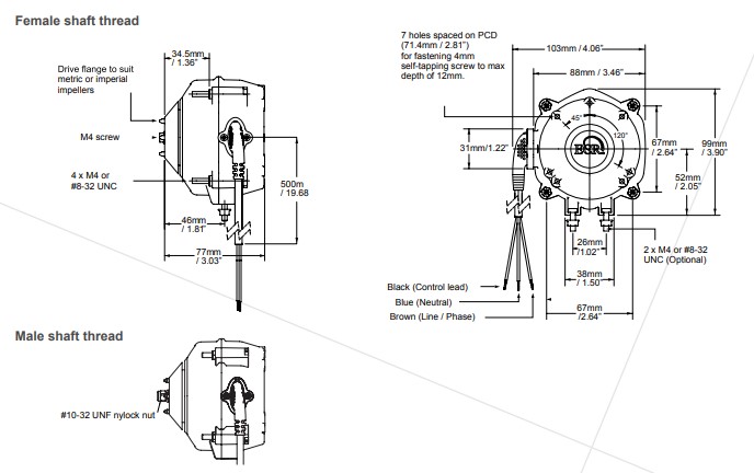 ECR2 dimensions